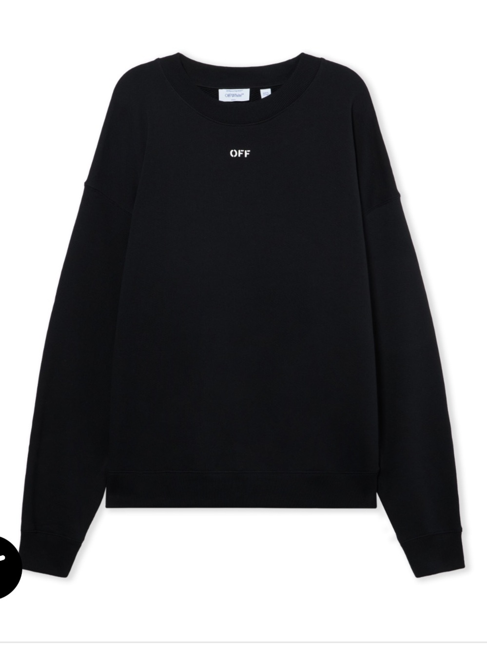 Off-White Black Dotted Arrow Diagonal Skate Sweatshirt NWT